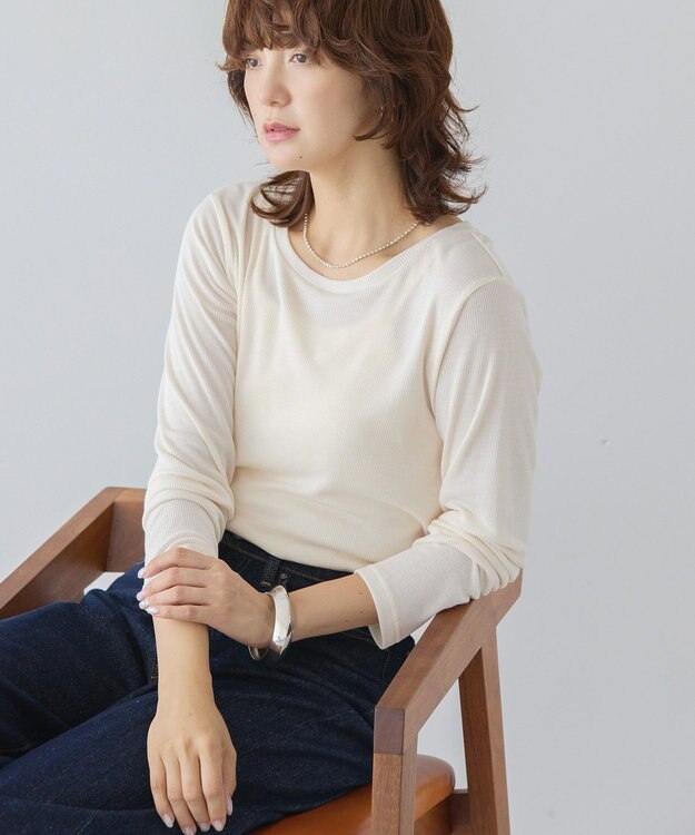 AMERICAN HOLIC シアーリブプルオーバー Ivory