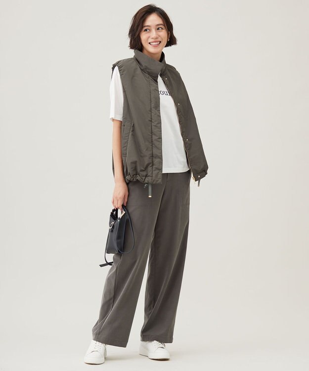 自由区 L 【洗える】ソフトレーヨンツイルベイカー パンツ アッシュ