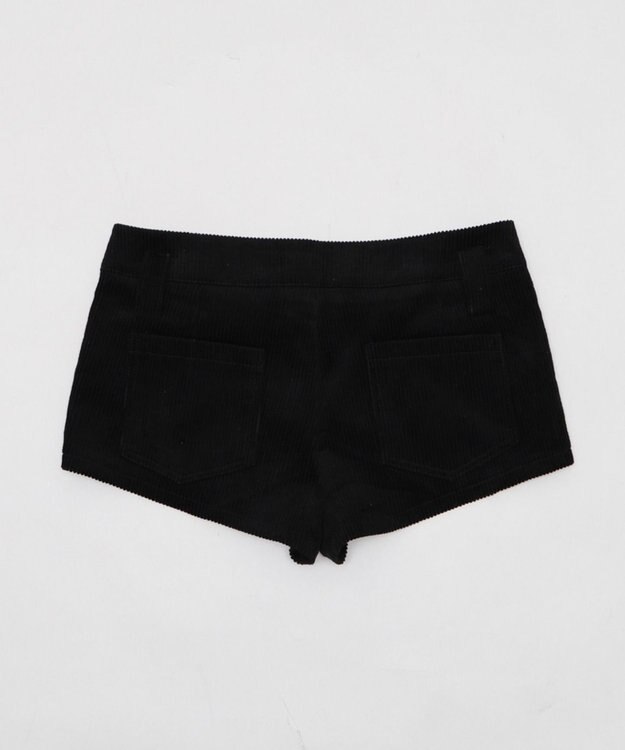 WEGO コーデュロイマイクロショートパンツ ブラック