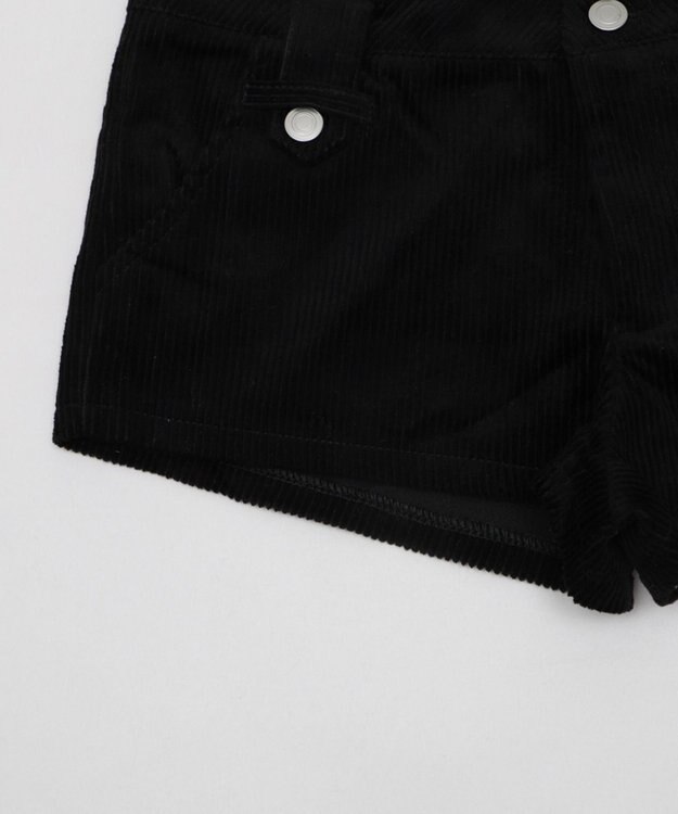 WEGO コーデュロイマイクロショートパンツ ブラック