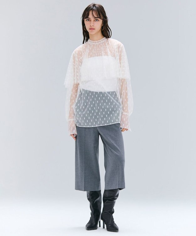 BEIGE， 【セットアップ対応・洗える】ZEPHYR / ウールライクハーフパンツ Top Gray
