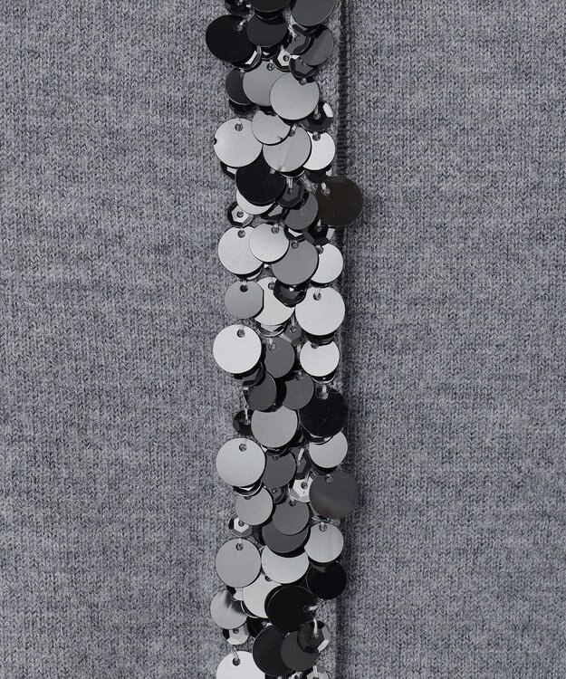 23区 スパンコールニット カーディガン グレー系