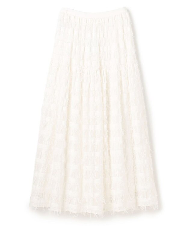 uncrave フリンジレース ティアードスカート オフ