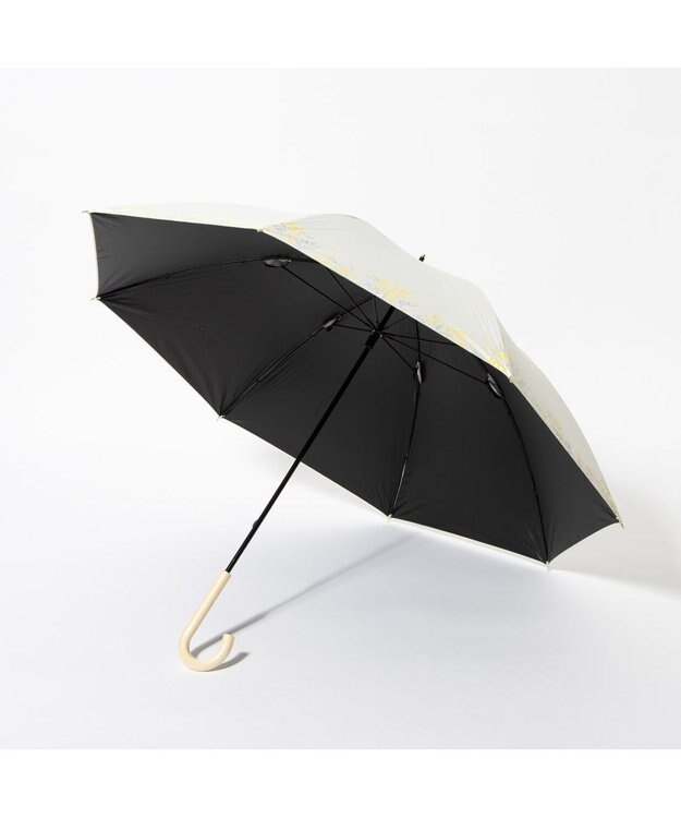 UNBILLION cache nez / 軽量サークルミモザプリントショートパラソル ホワイト