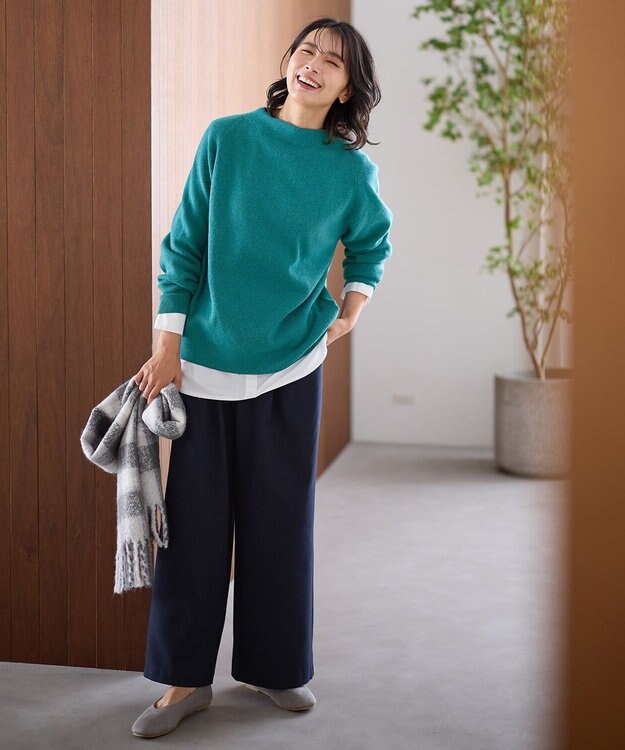 ANY L 【8色展開】アゼボトルニットプルオーバー グリーン