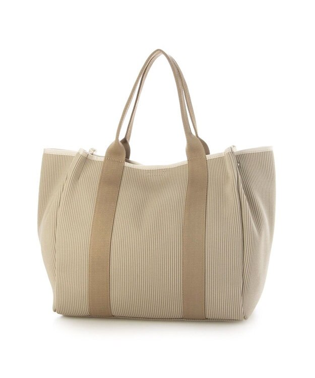 UNBILLION カシュカシュ cachecache / ジャガードニットスクエアビッグトート ベージュ