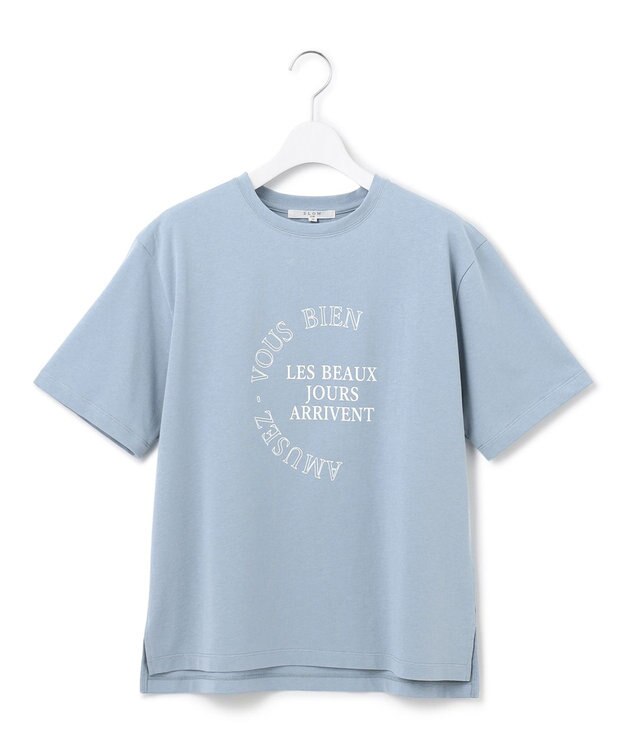 23区 S 【SLOW/一部店舗限定】エフォートレス プリントTシャツ ダルブルー系