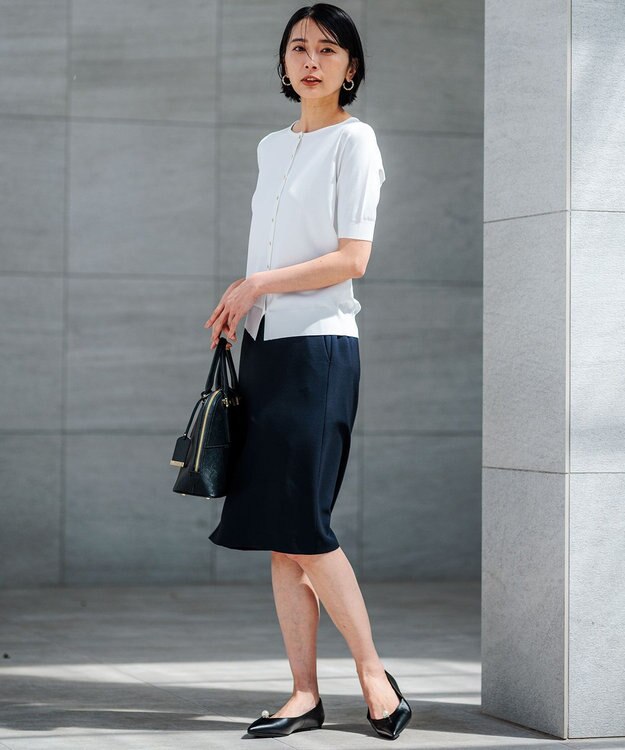 23区 パールモチーフ付 パンプス ブラック系