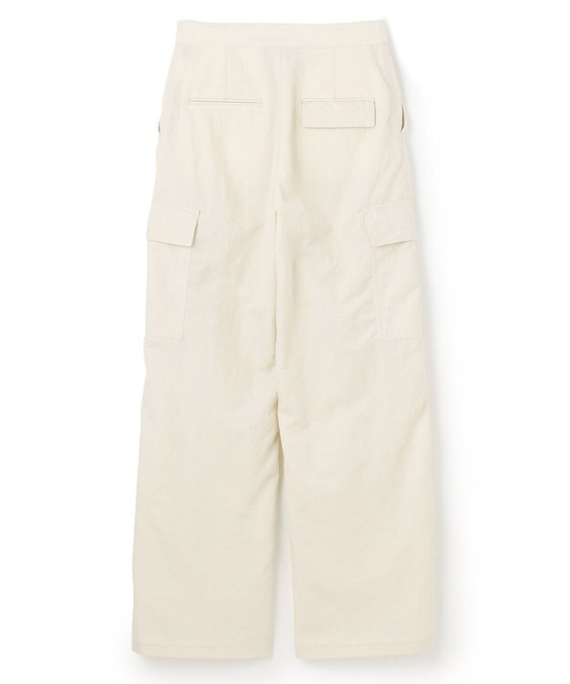 BEIGE， 【洗える】ACANTHUS / カーヴィーシルエットカーゴパンツ Ecru