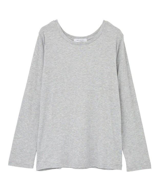 AMERICAN HOLIC シアーリブプルオーバー Gray Mixture