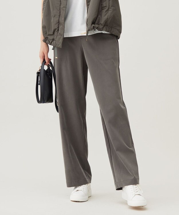 自由区 S 【洗える】ソフトレーヨンツイルベイカー パンツ アッシュ