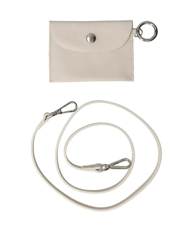 INTER-CHAUSSURES 【MARCO MASI】ポーチ付きフェイクファーバッグ アイボリー