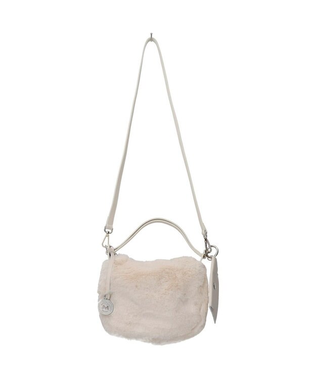 INTER-CHAUSSURES 【MARCO MASI】ポーチ付きフェイクファーバッグ アイボリー