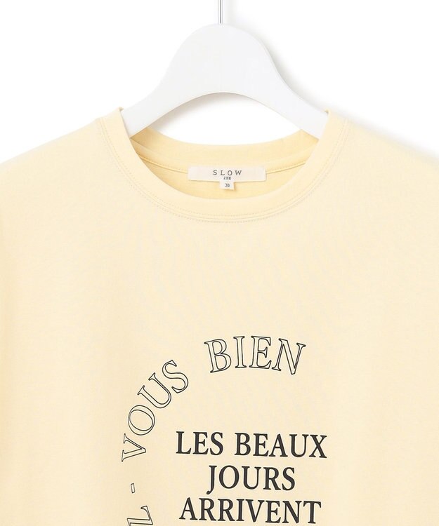 23区 S 【SLOW/一部店舗限定】エフォートレス プリントTシャツ イエロー系