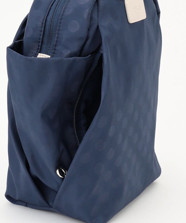 Y'SACCS はっ水ドットジャカード　ショートハンドル付き　軽量2wayショルダー ネイビー