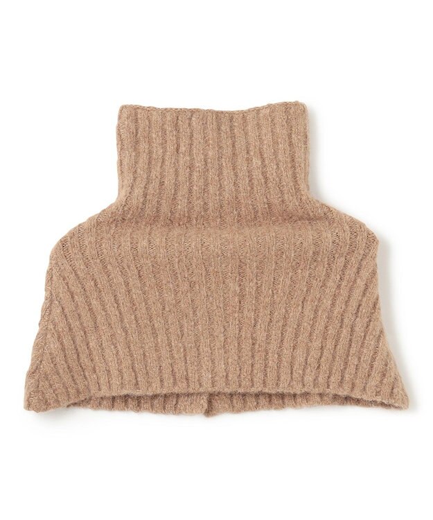 BEIGE， GLAIEULS / アルパカ混インターシャスヌード Milk tea