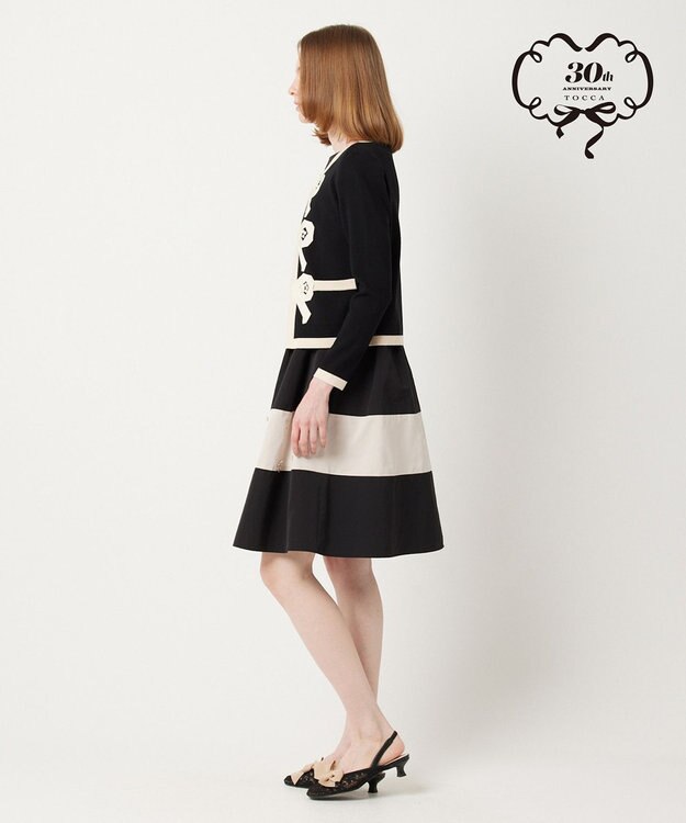 TOCCA 【Archive Collection】【洗える！】AURORA KNIT カーディガン ブラック×ベージュ系