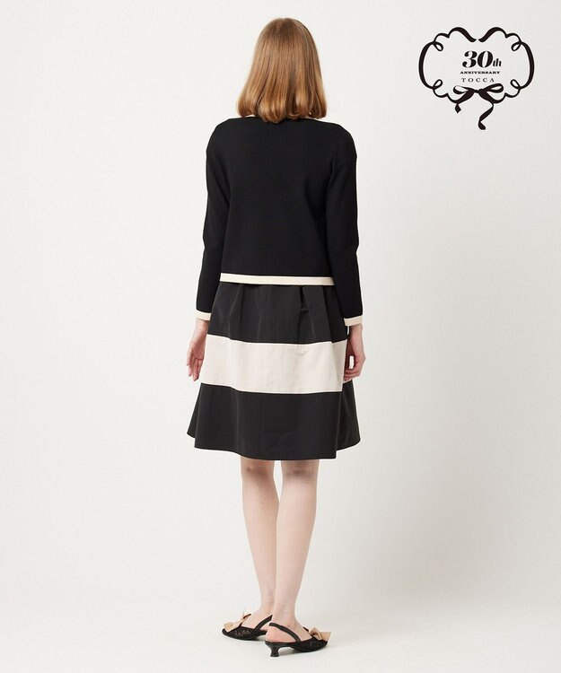 TOCCA 【Archive Collection】【洗える！】AURORA KNIT カーディガン ブラック×ベージュ系