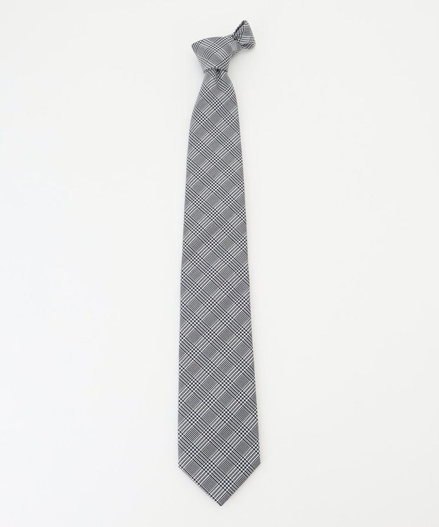 KASHIYAMA KASHIYAMAオリジナル【JAPAN MADE】グレンチェックネクタイ グレー