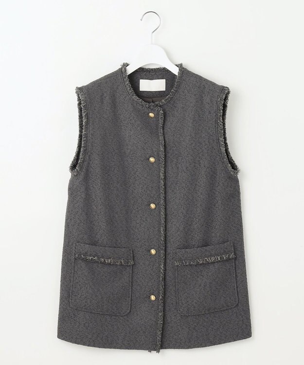 自由区 【カタログ掲載】ブライトリングツイード ジレ スレート