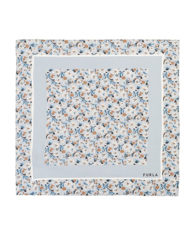 MOONBAT フルラ (FURLA) コットンプチスカーフ 50cm×50cm グレー