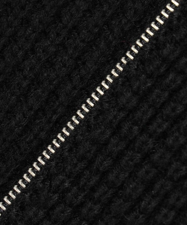 UNFILO MENS 【男女兼用】ウールポップコーン ジップ ブルゾン ブラック