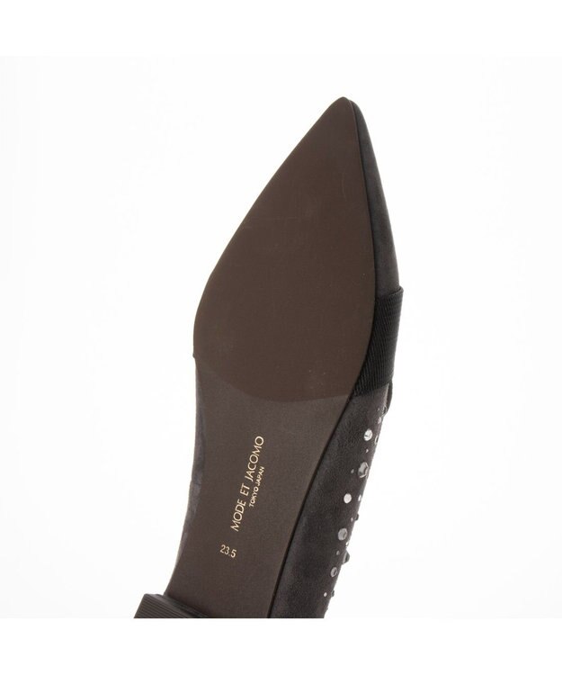 MODE ET JACOMO <MODE ET JACOMO>ラインストーン付きフラットパンプス グレースエード