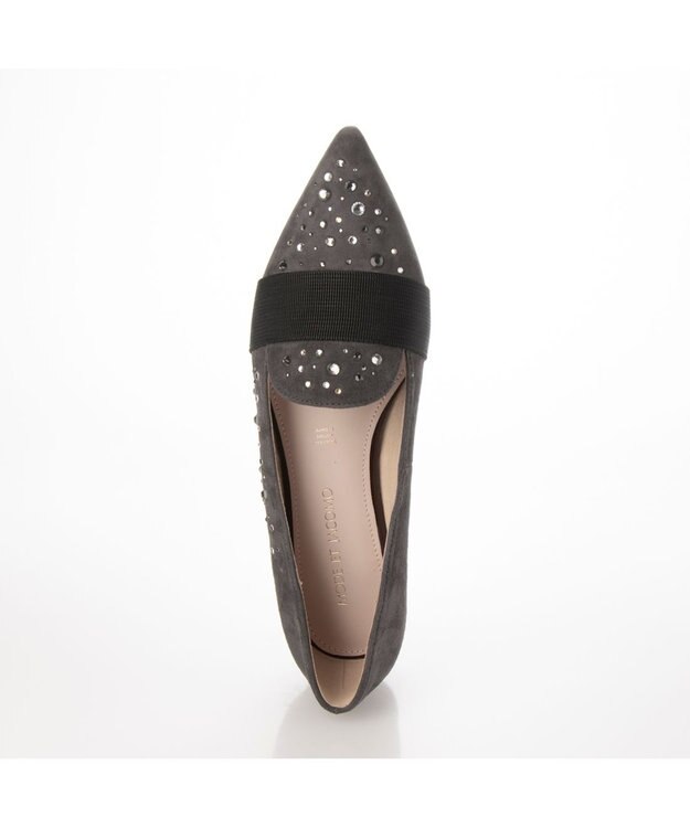 MODE ET JACOMO <MODE ET JACOMO>ラインストーン付きフラットパンプス グレースエード