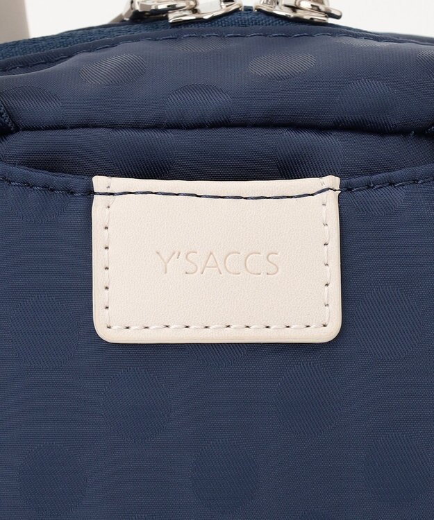 Y'SACCS はっ水ドットジャカード　ショートハンドル付き　軽量2wayショルダー ネイビー
