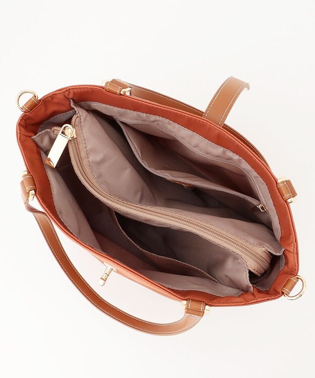 LA BAGAGERIE ひねり金具付きエレガンストート　Sサイズ レンガブラウン