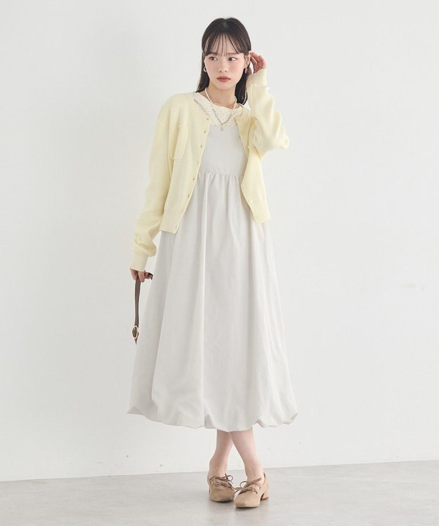 earth music&ecology バルーンキャミワンピース Ecru