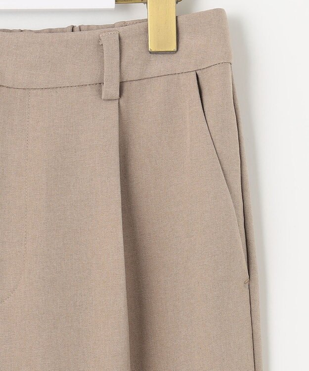 ANY SIS 【セットアップ可】リネンライクポリエステル パンツ モカ