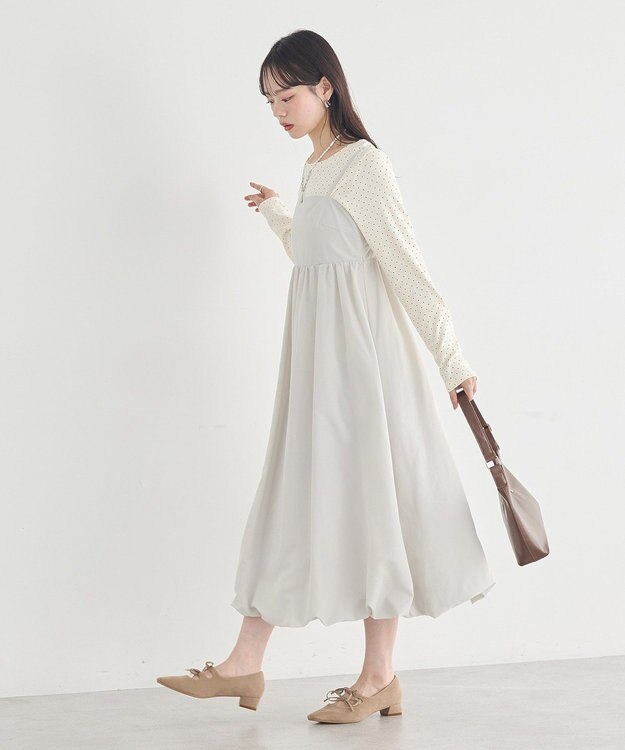 earth music&ecology バルーンキャミワンピース Ecru