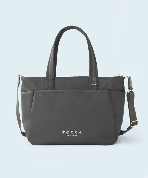 TOCCA 【WEB＆一部店舗限定・環境にやさしい素材】【A4サイズ対応】TRAVERSA MOTHERS TOTE マザーズバッグ ライトグレー系
