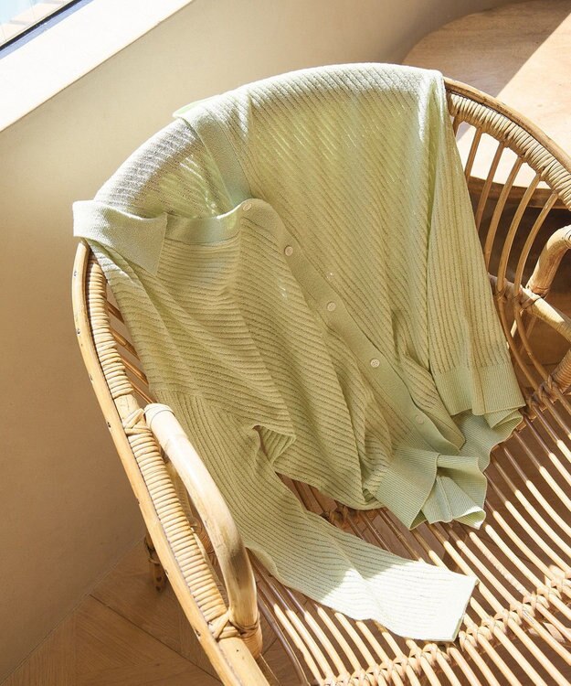 earth music&ecology スキッパールーズカーディガン Light Green