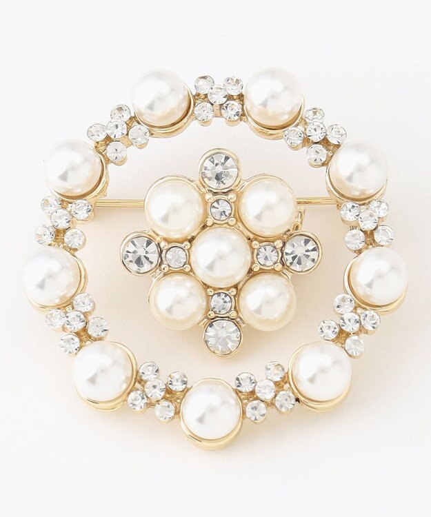 ANY 【3WAY】セットパールブローチ ゴールド