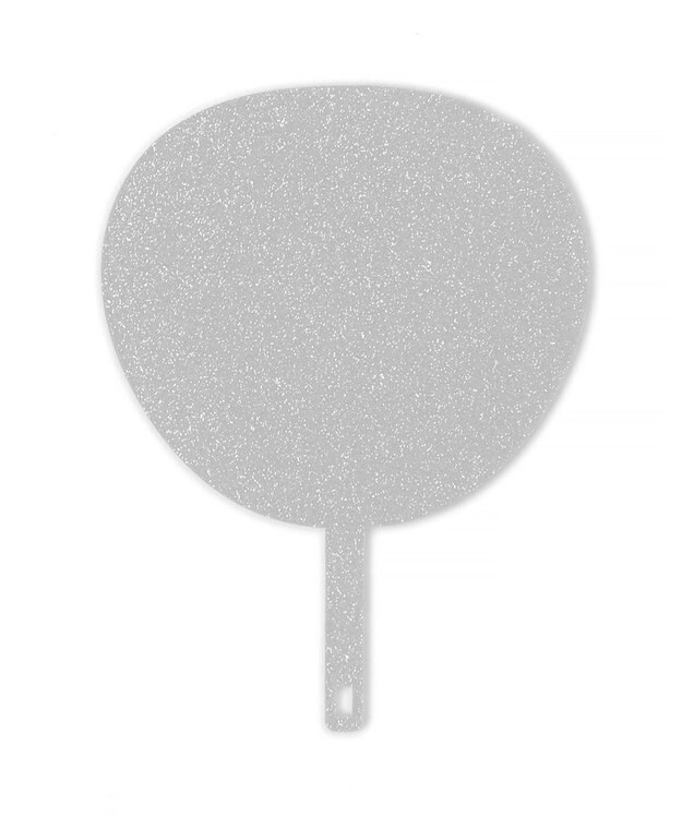 WEGO 【痛バ＆推し活グッズ】キラキラDIYうちわキーホルダー シルバー