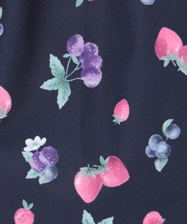 ANY KIDS 【洗濯機可能】総柄フルーツ キュロット ネイビー