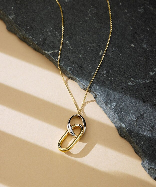 23区 コンビカラー リング ネックレス ゴールド系