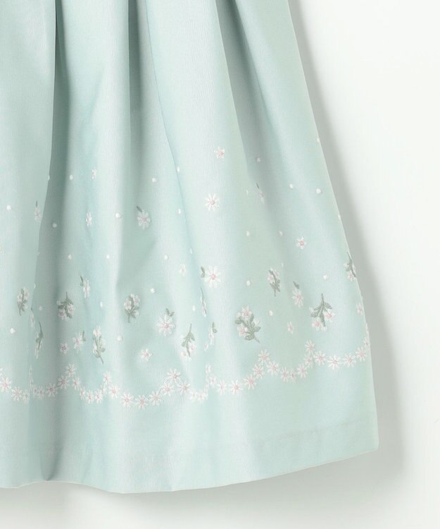 組曲 KIDS 【110-140㎝】 フラワーアーチワンピース＆ボレロジャケットセット ミントグリーン