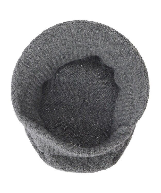 MOONBAT FURLA(フルラ) ラメ折り返しニットキャスケット【日本製】 グレー