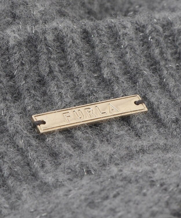 MOONBAT FURLA(フルラ) ラメ折り返しニットキャスケット【日本製】 グレー