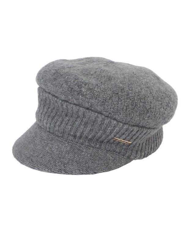 MOONBAT FURLA(フルラ) ラメ折り返しニットキャスケット【日本製】 グレー