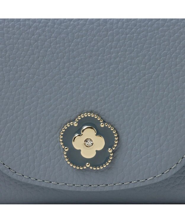 CLATHAS ペルル かぶせ長財布 ブルー