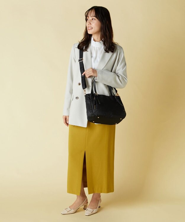 LA BAGAGERIE 【MONICA】ナイロン2WAYトートバッグ Sサイズ ブラック