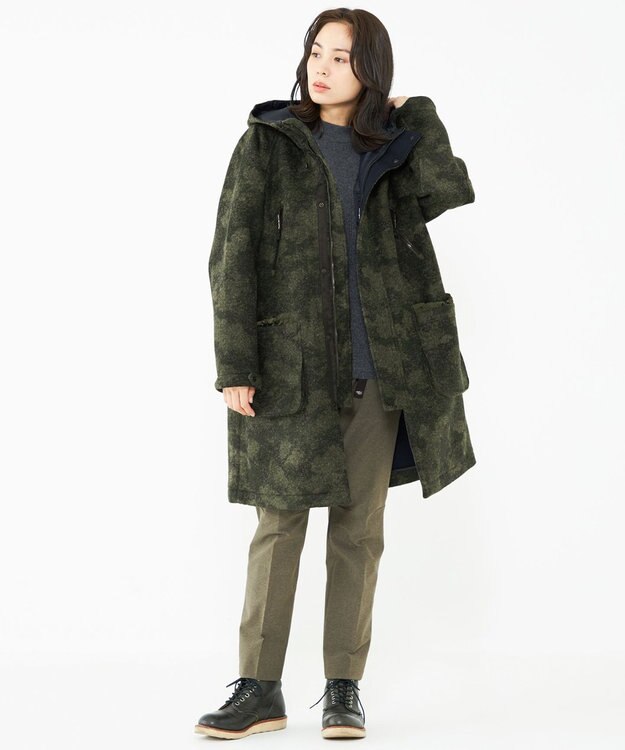 JOSEPH ABBOUD MOUNTAIN 【UNISEX】スライバーカモジャガード コート カーキ系7