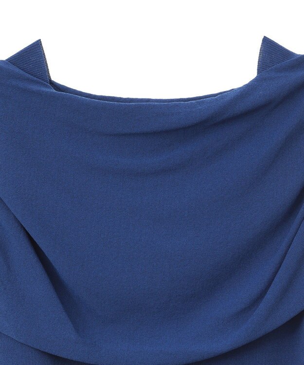 YECCA VECCA シャーリングオフショルニット Blue