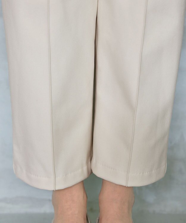 Tiaclasse 【日本製・洗える】すふれ起毛ワイドパンツ オフホワイト