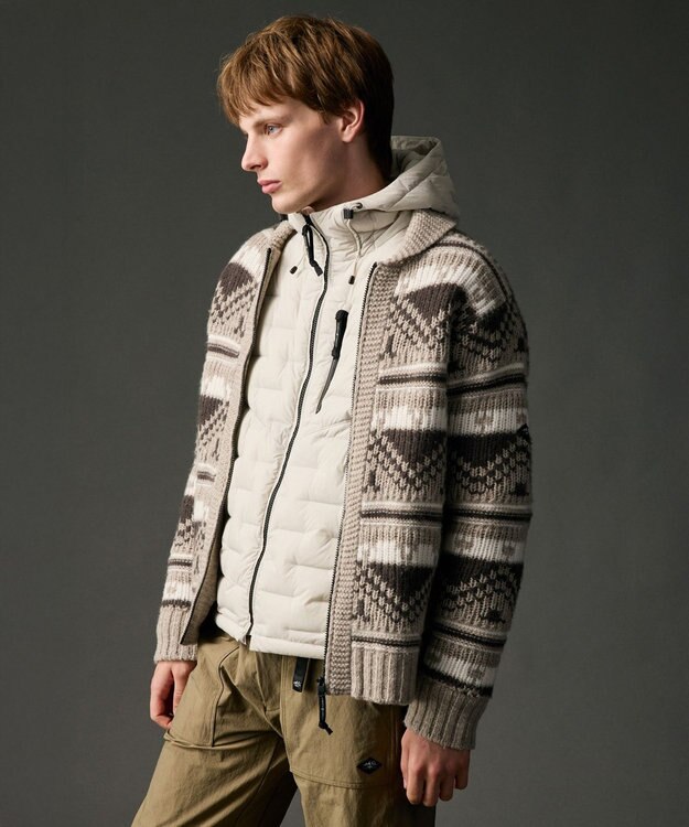 JOSEPH ABBOUD MOUNTAIN 【ペルー産ハイランドウール100％】ハイランドウールカウチンセーター ベージュ系7