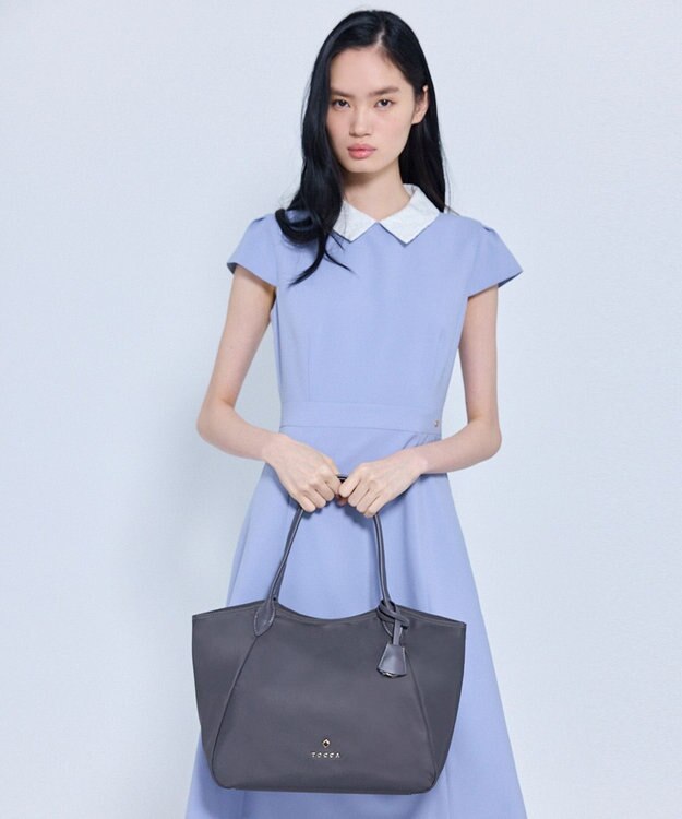 TOCCA 【A4サイズ対応】T-JARDIN NYLONBAG ナイロンバッグ ライトグレー系